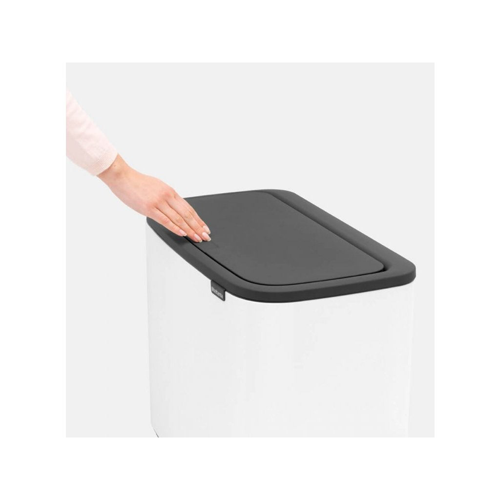 Brabantia Soptunna med trycklock BO 36 l, vit