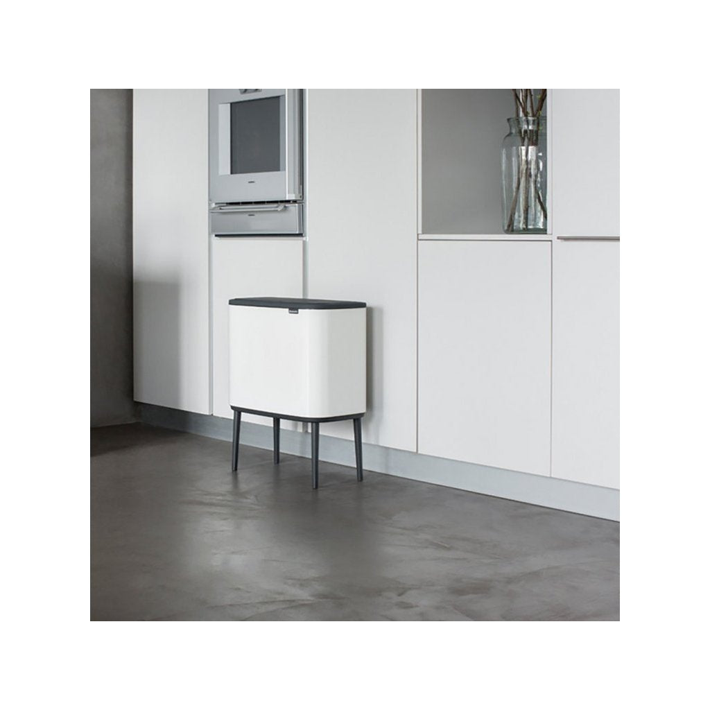 Brabantia Soptunna med trycklock BO 36 l, vit