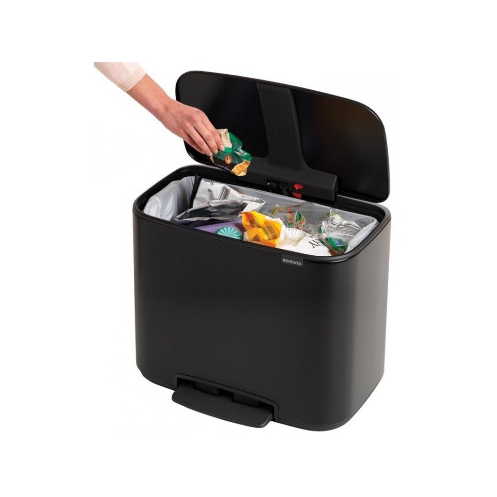 Brabantia Pedal-soptunna BO 36 l, mattsvart