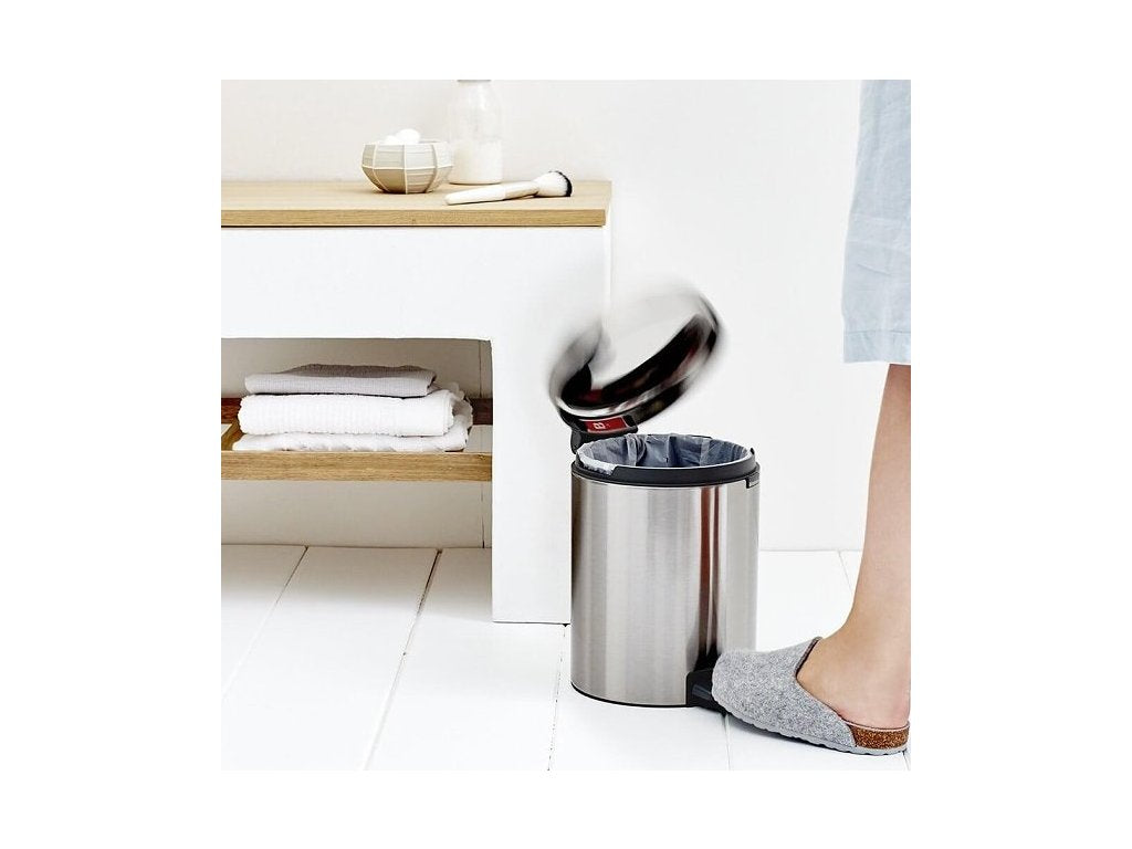 Brabantia Pedalhink NEWICON 5 l, fingersäker, matt stål