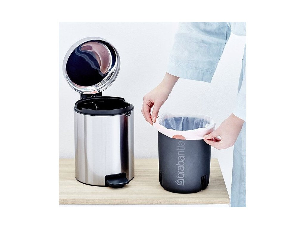 Brabantia Pedalhink NEWICON 5 l, fingersäker, matt stål