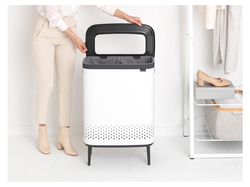Brabantia Tvätttunna BO 2 x 45 l, vit