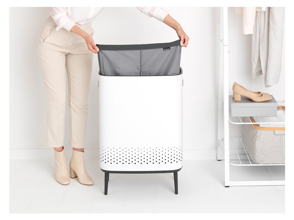 Brabantia Tvätttunna BO 2 x 45 l, vit