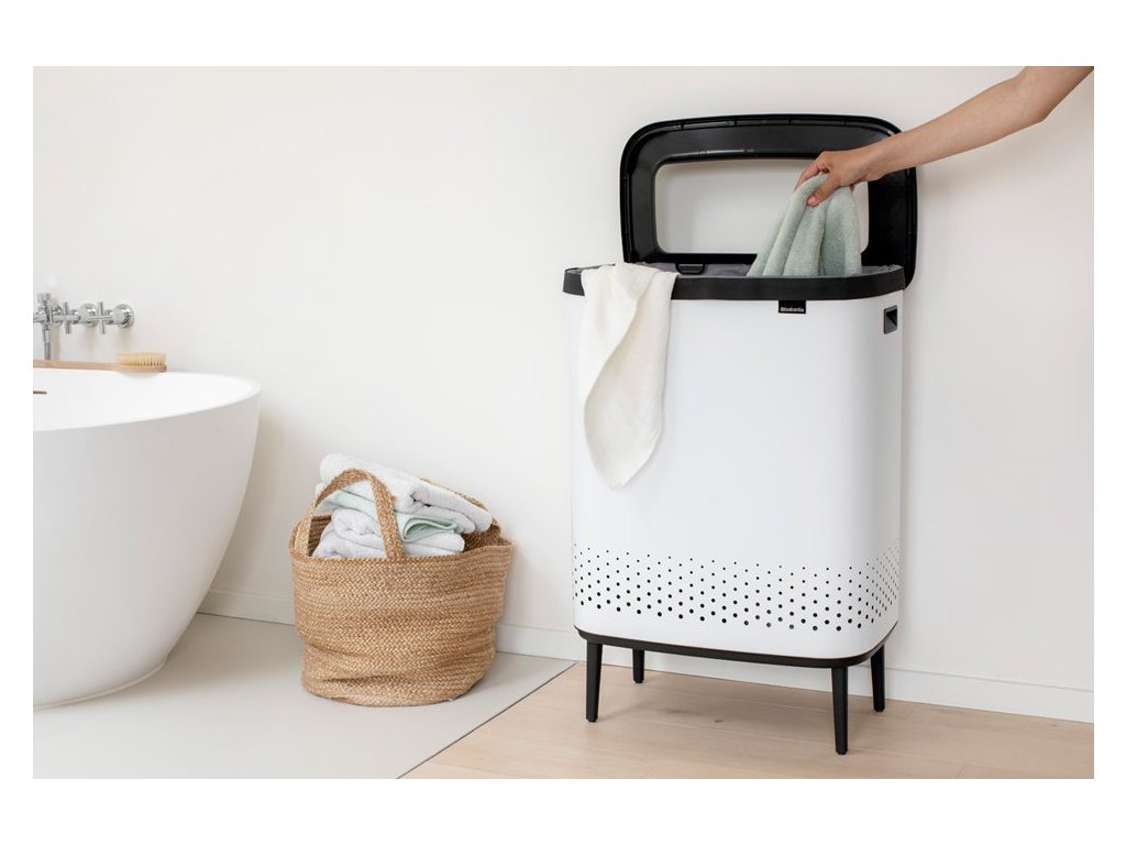 Brabantia Tvätttunna BO 2 x 45 l, vit