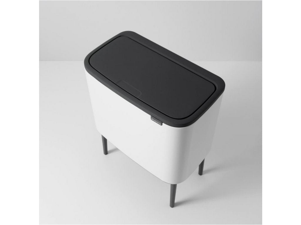 Brabantia Soptunna med trycklock BO 11 + 23 l, vit
