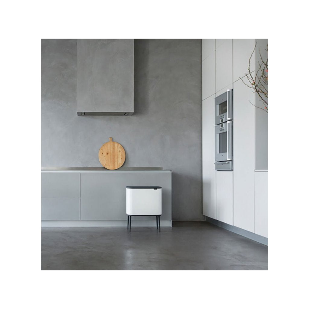 Brabantia Soptunna med trycklock BO 11 + 23 l, vit