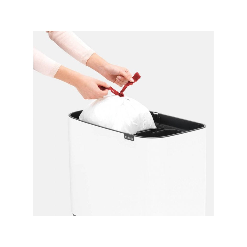 Brabantia Soptunna med trycklock BO 11 + 23 l, vit