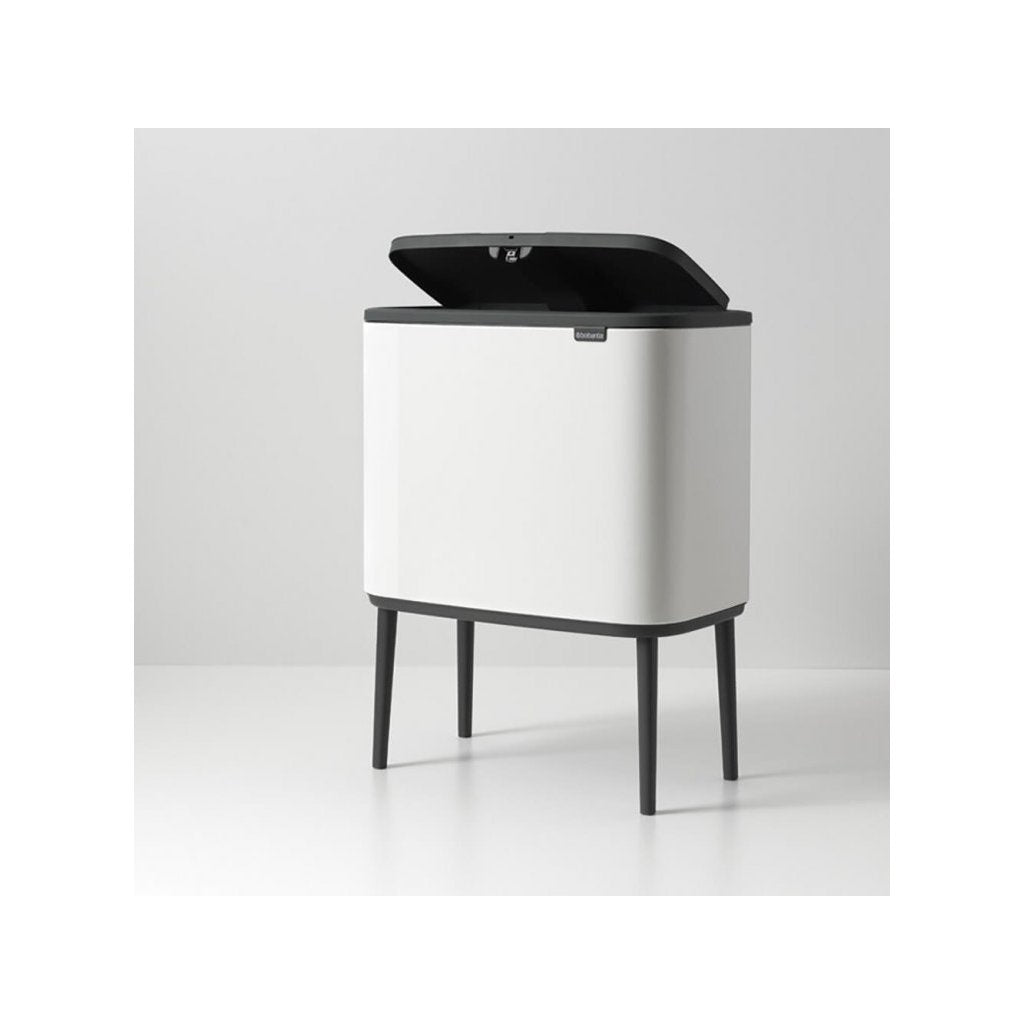 Brabantia Soptunna med trycklock BO 11 + 23 l, vit
