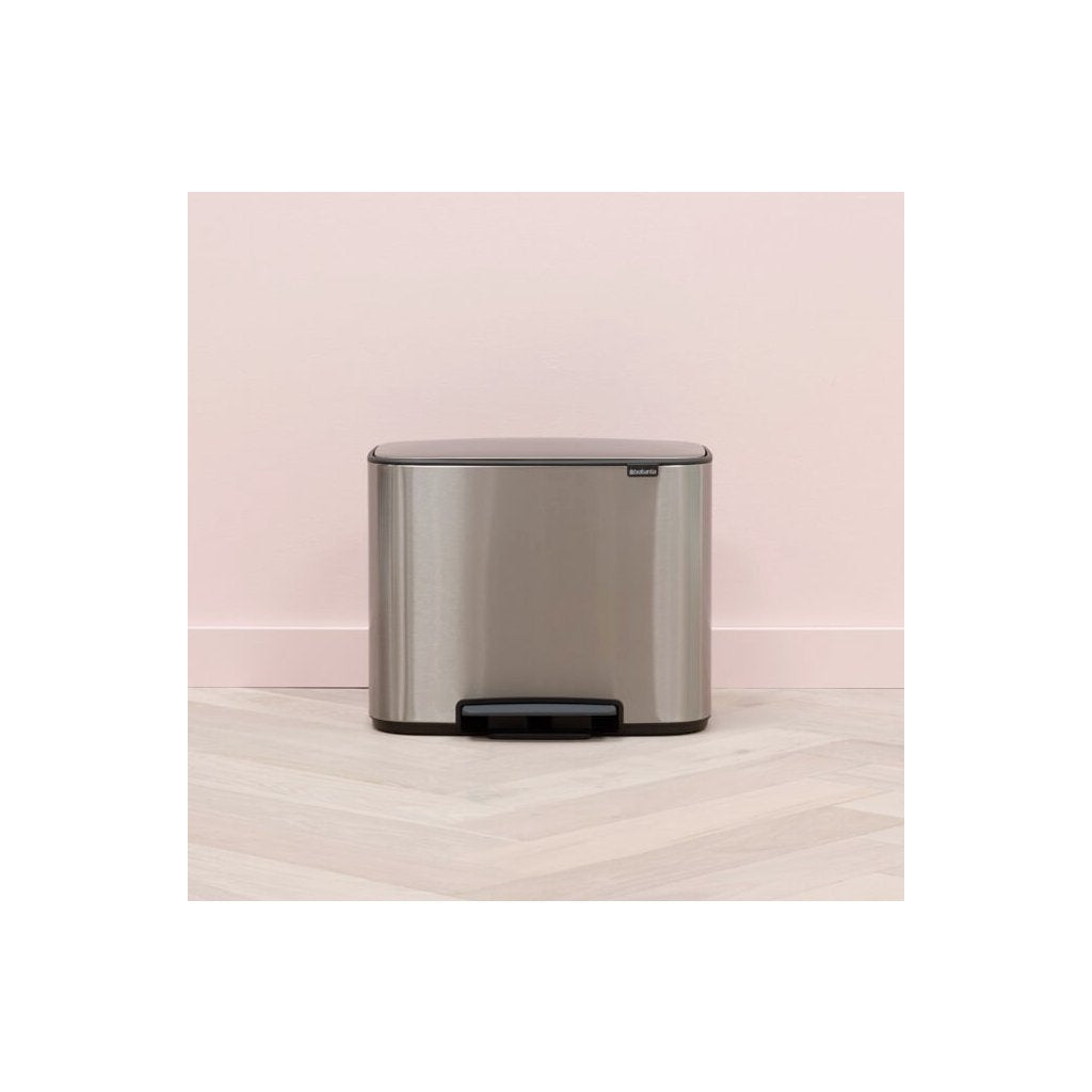 Brabantia Pedal-soptunna BO 11 + 23 l, matt stål