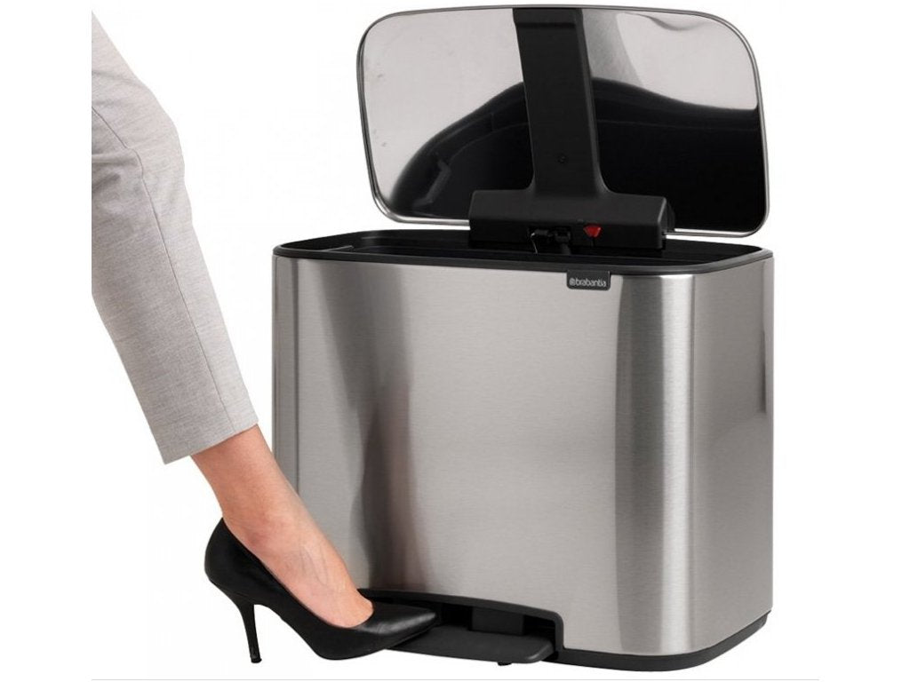 Brabantia Pedal-soptunna BO 11 + 23 l, matt stål