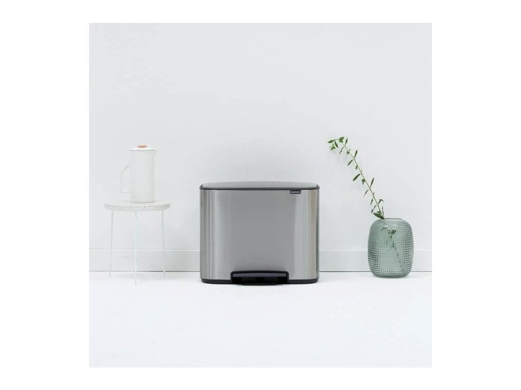 Brabantia Pedal-soptunna BO 11 + 23 l, matt stål