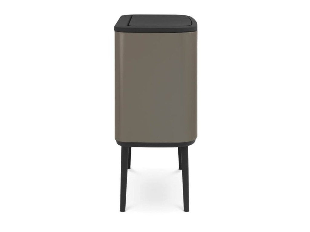 Brabantia Soptunna med trycklock BO 3 x 11 l, platina