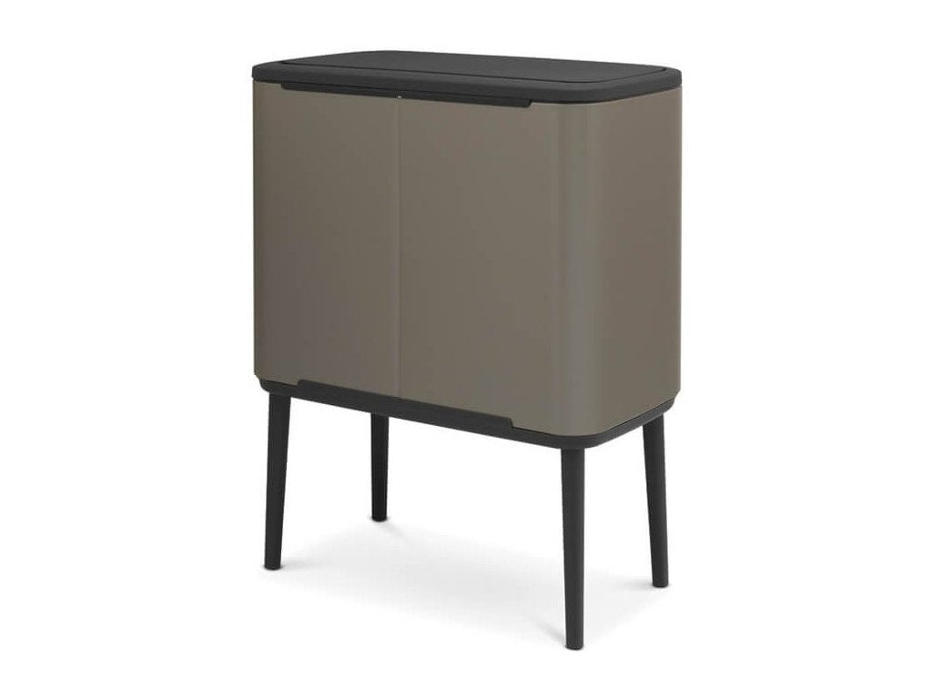 Brabantia Soptunna med trycklock BO 3 x 11 l, platina