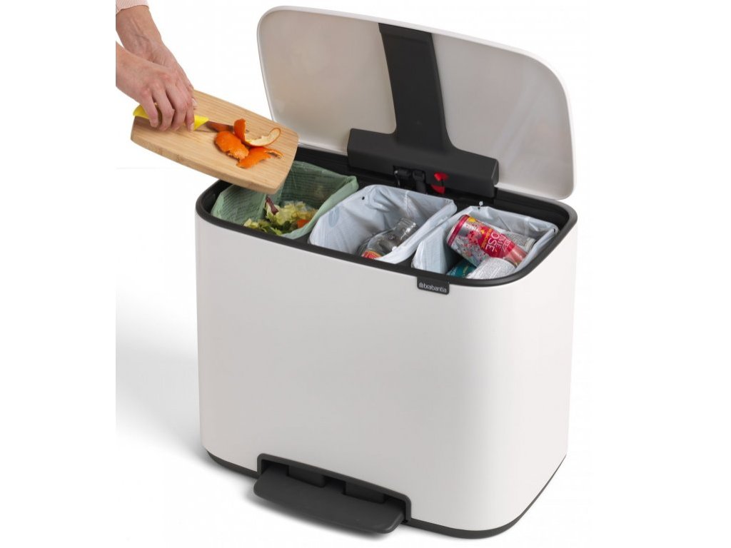 Brabantia Pedalhink BO 3 x 11 l, vit