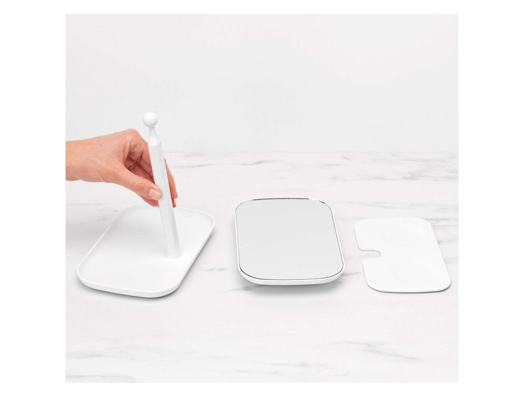 Brabantia Bordsspegel 28,3 cm, med bricka, vit