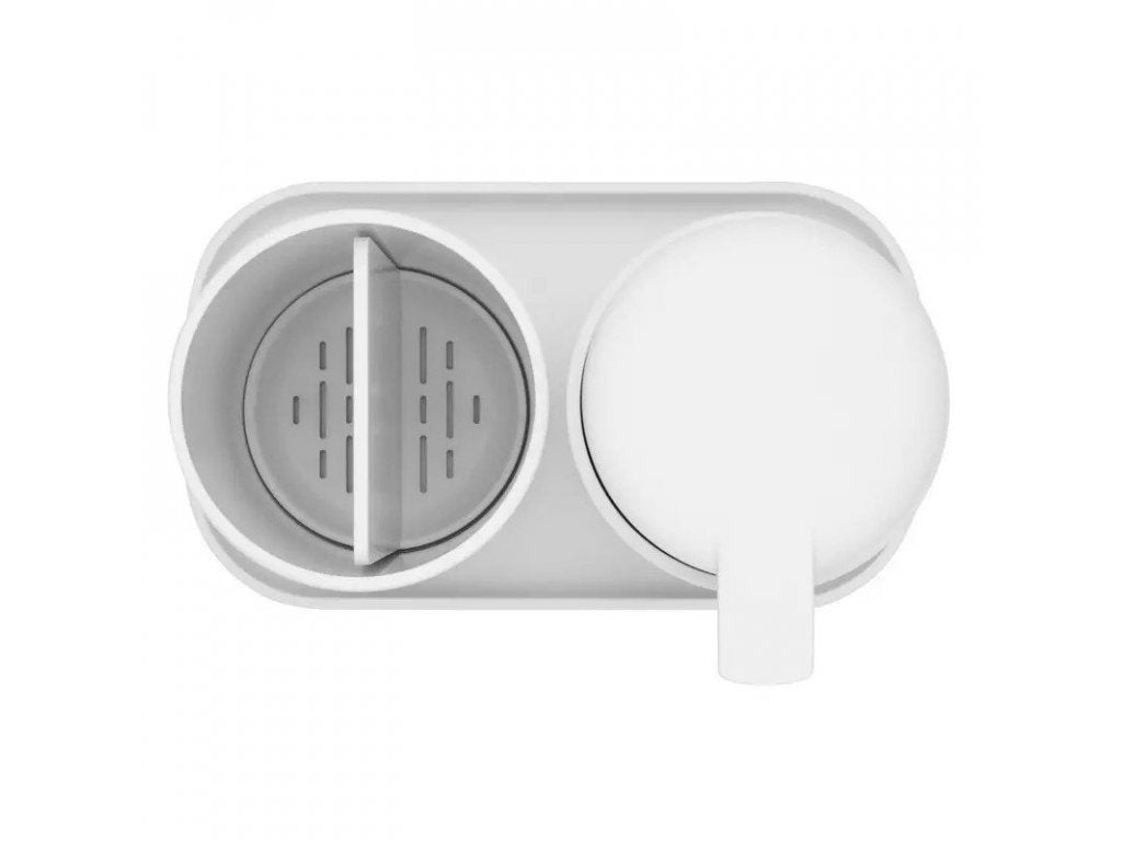 Brabantia Dispenser för flytande tvål och tandborstmugg i set, vit