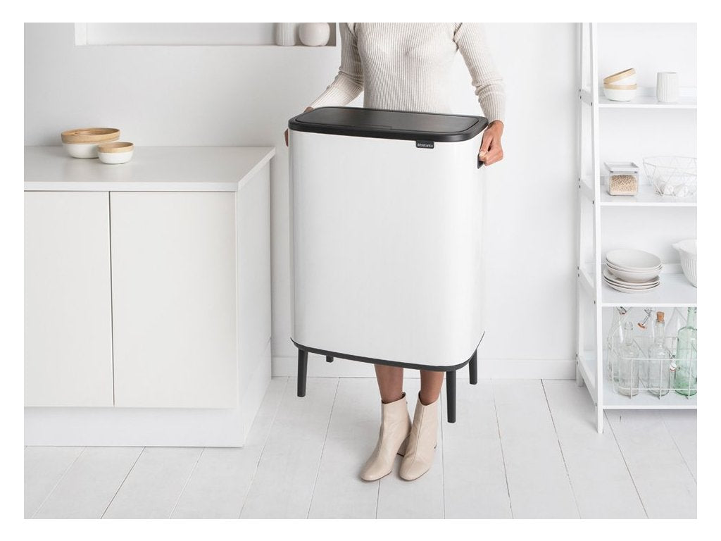 Brabantia Soptunna med trycklock BO 60 l, vit