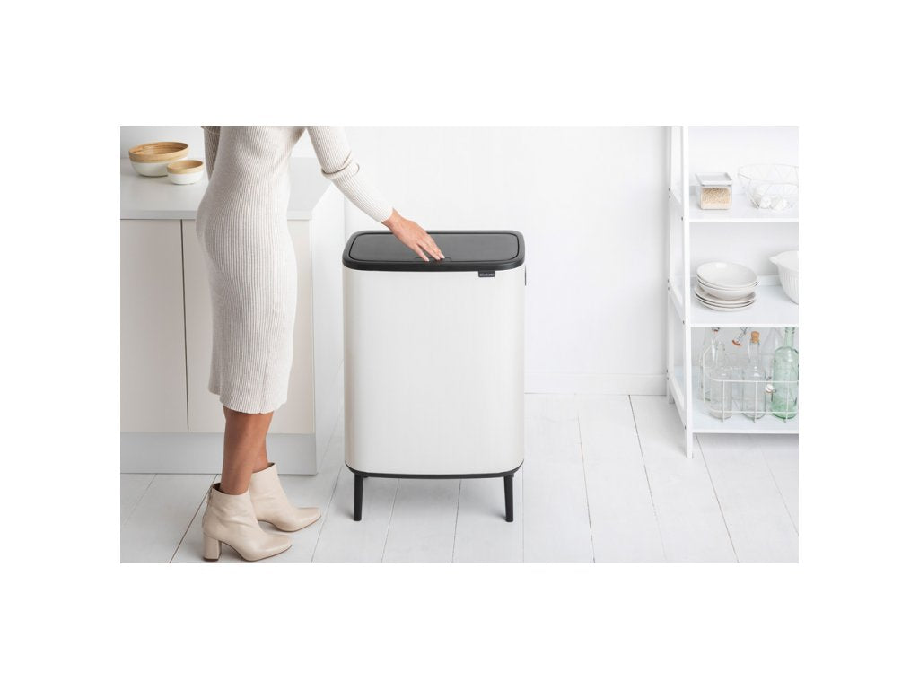Brabantia Soptunna med trycklock BO 60 l, vit