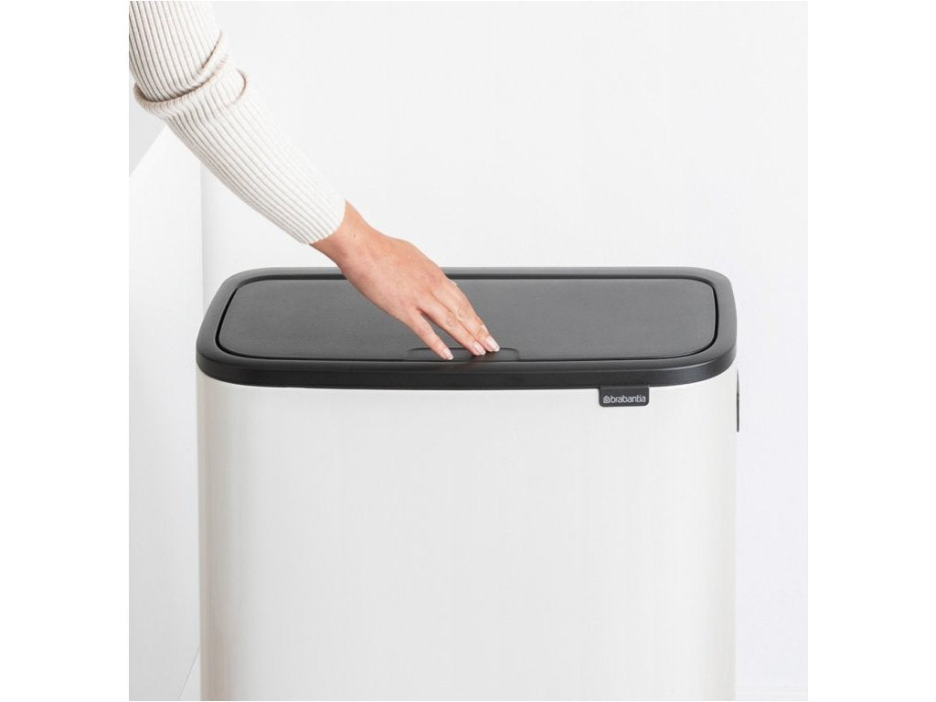 Brabantia Soptunna med trycklock BO 60 l, vit