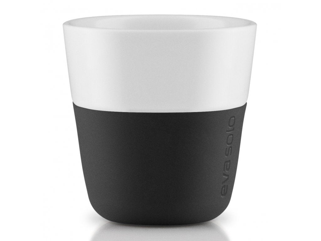 Eva Solo Espressokopp 80 ml, set i 2 delar, med silikonöverdrag, kolsvart