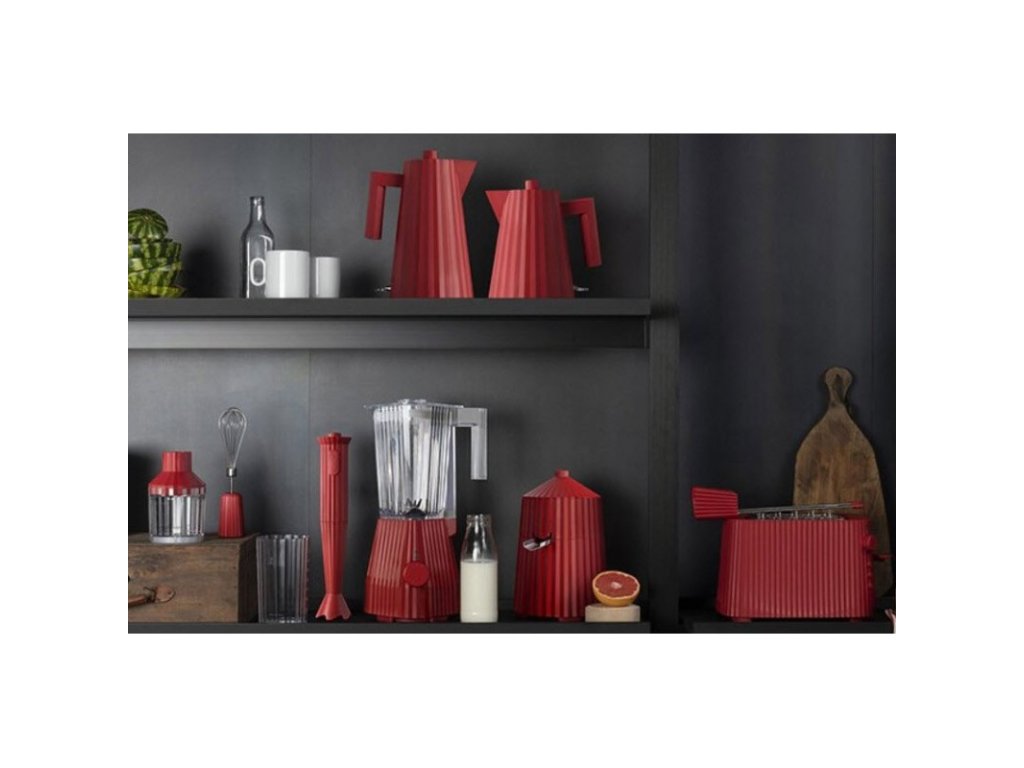 Alessi Mixer PLISSE 1,5 l, röd
