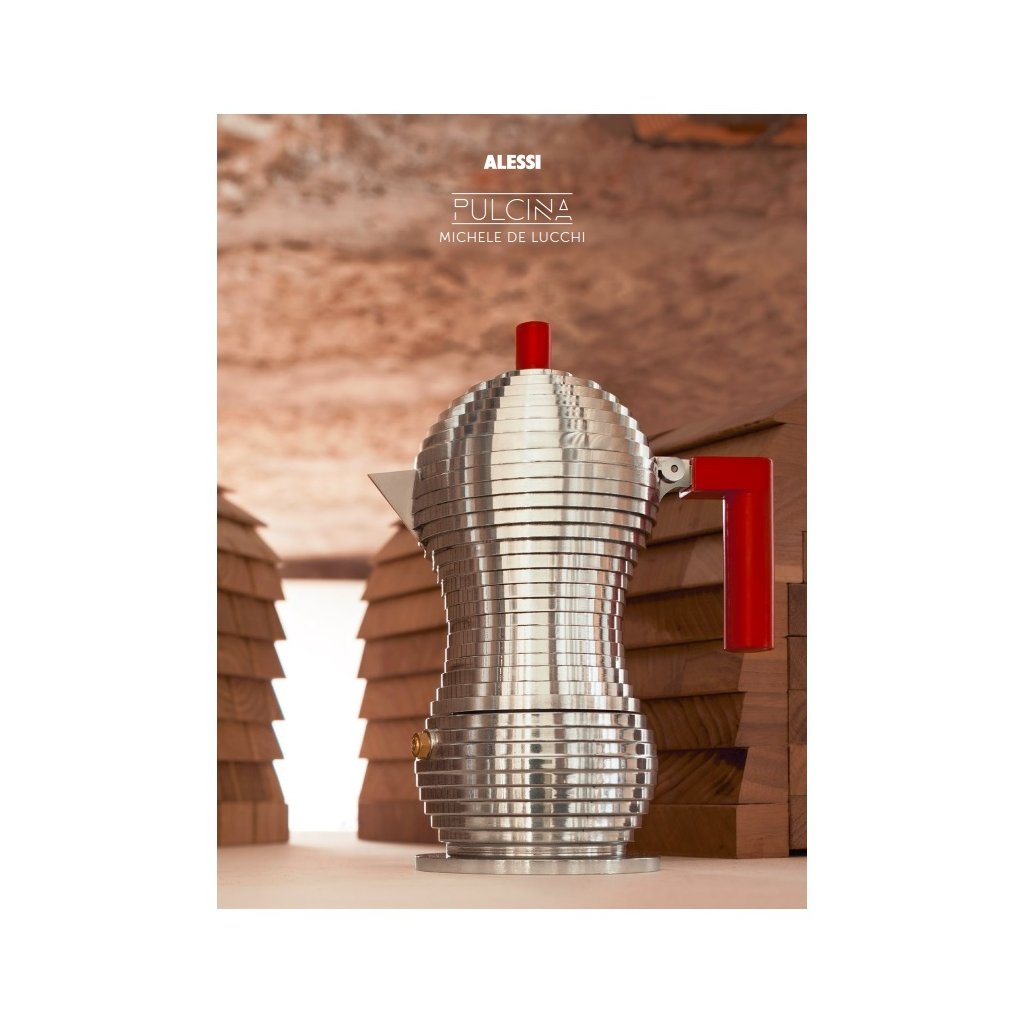 Alessi Espressobryggare för spishäll PULCINA 70 ml, svart handtag