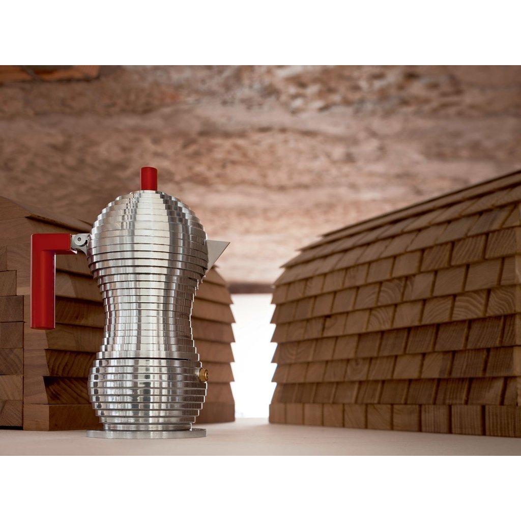 Alessi Espressobryggare för spishäll PULCINA 70 ml, svart handtag