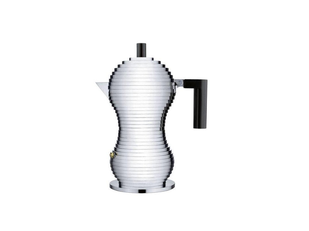 Alessi Espressobryggare för spishäll PULCINA 70 ml, svart handtag