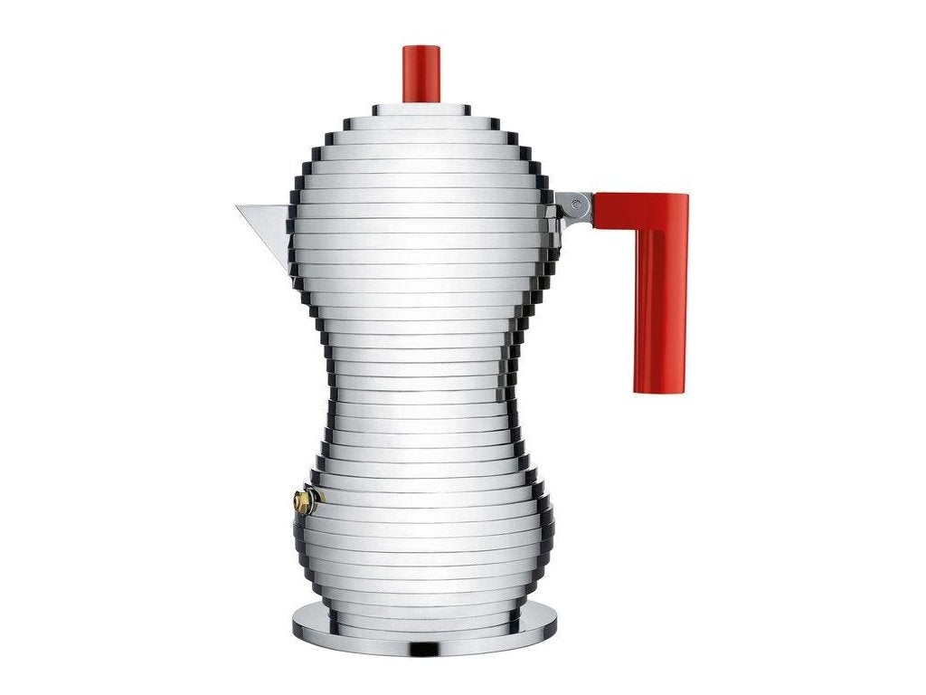 Alessi Espressobryggare för spishäll PULCINA 150 ml, röd