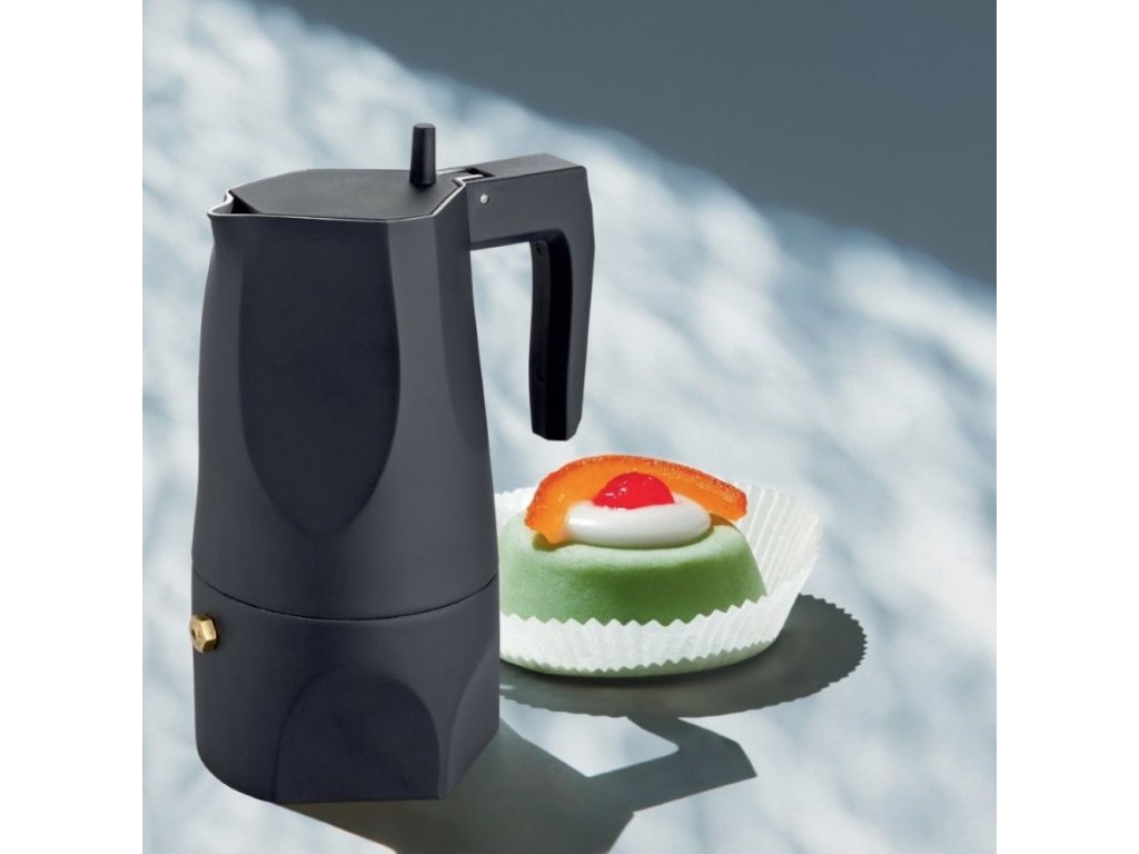 Alessi Espressobryggare för spishäll OSSIDIANA 150 ml, svart