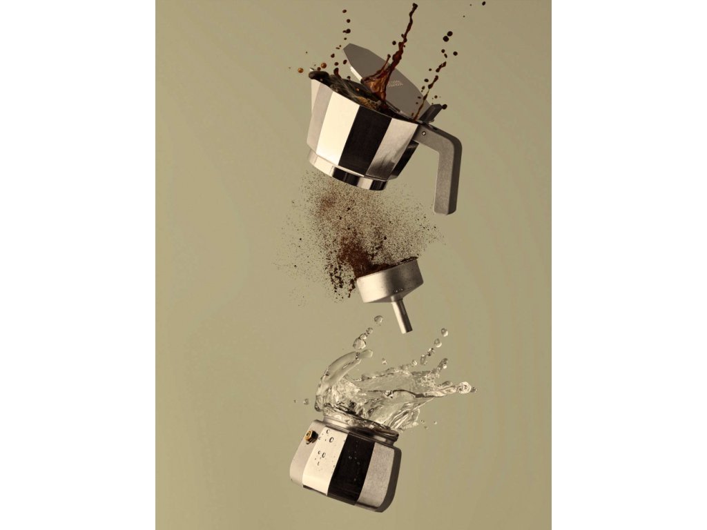 Alessi Espressobryggare för spishäll MOKA 450 ml, röd