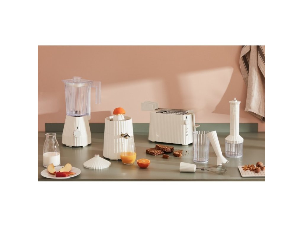 Alessi Elektrisk citruspress PLISSE, vit