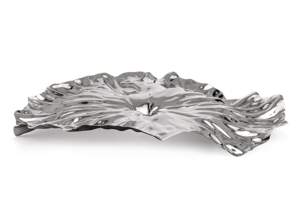 Alessi Dekorativbricka LOTUS 45 cm, rostfritt stål