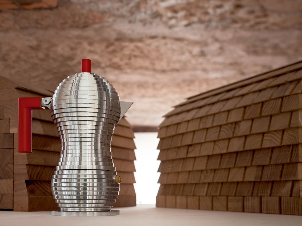 Alessi Espressobryggare för spishäll PULCINA 300 ml, svart