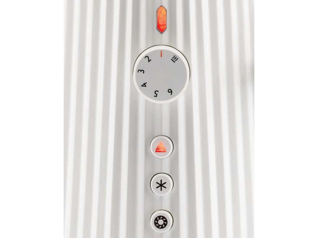 Alessi Brödrost PLISSE, 2 skivor, vit