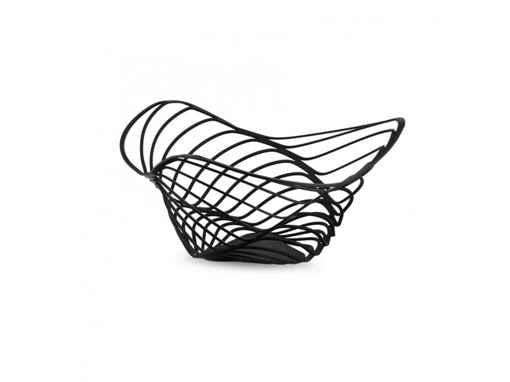 Alessi Fruktskål TRINITY 33 cm, hög, svart