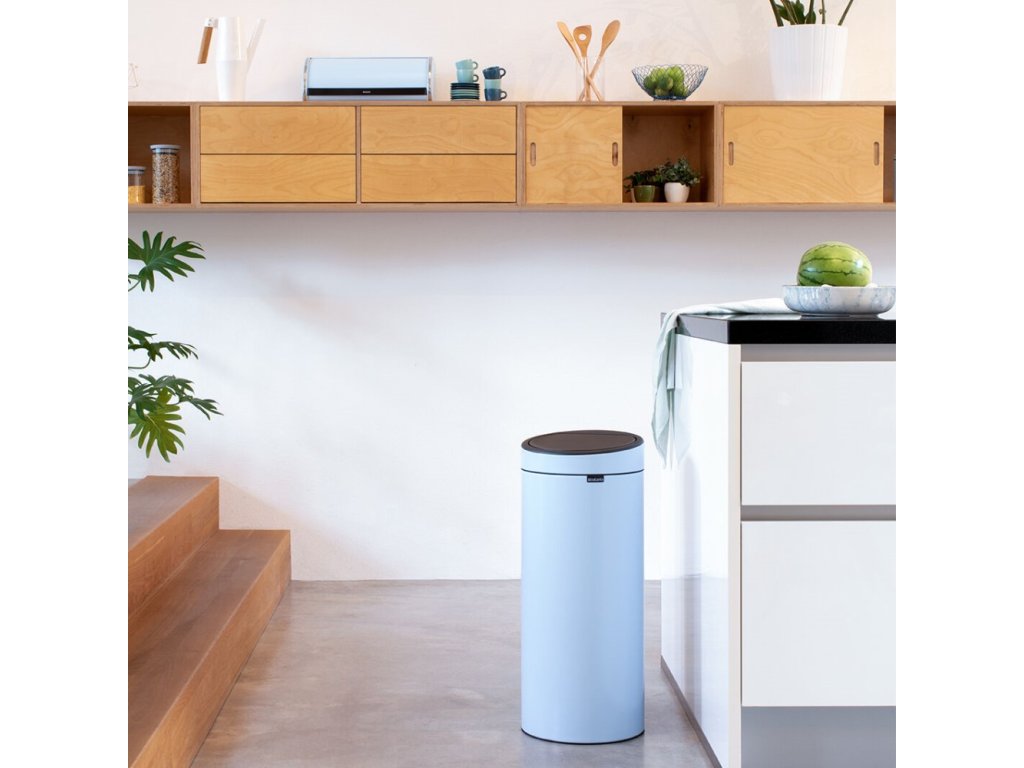 Brabantia Soptunna med trycklock TOUCH BIN NY 30 l, ljusblå
