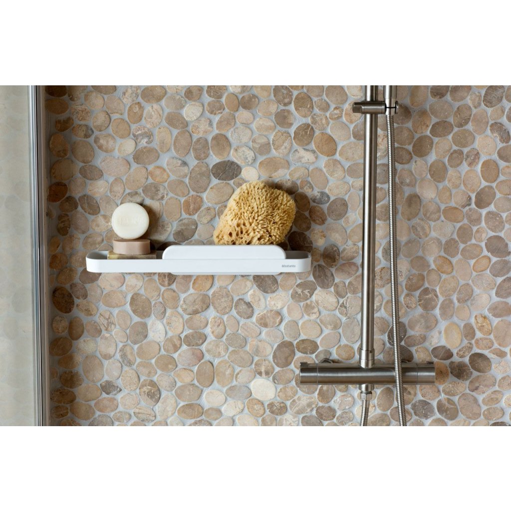 Brabantia Duschhylla MINDSET 42 cm, med duschskrapa, vit