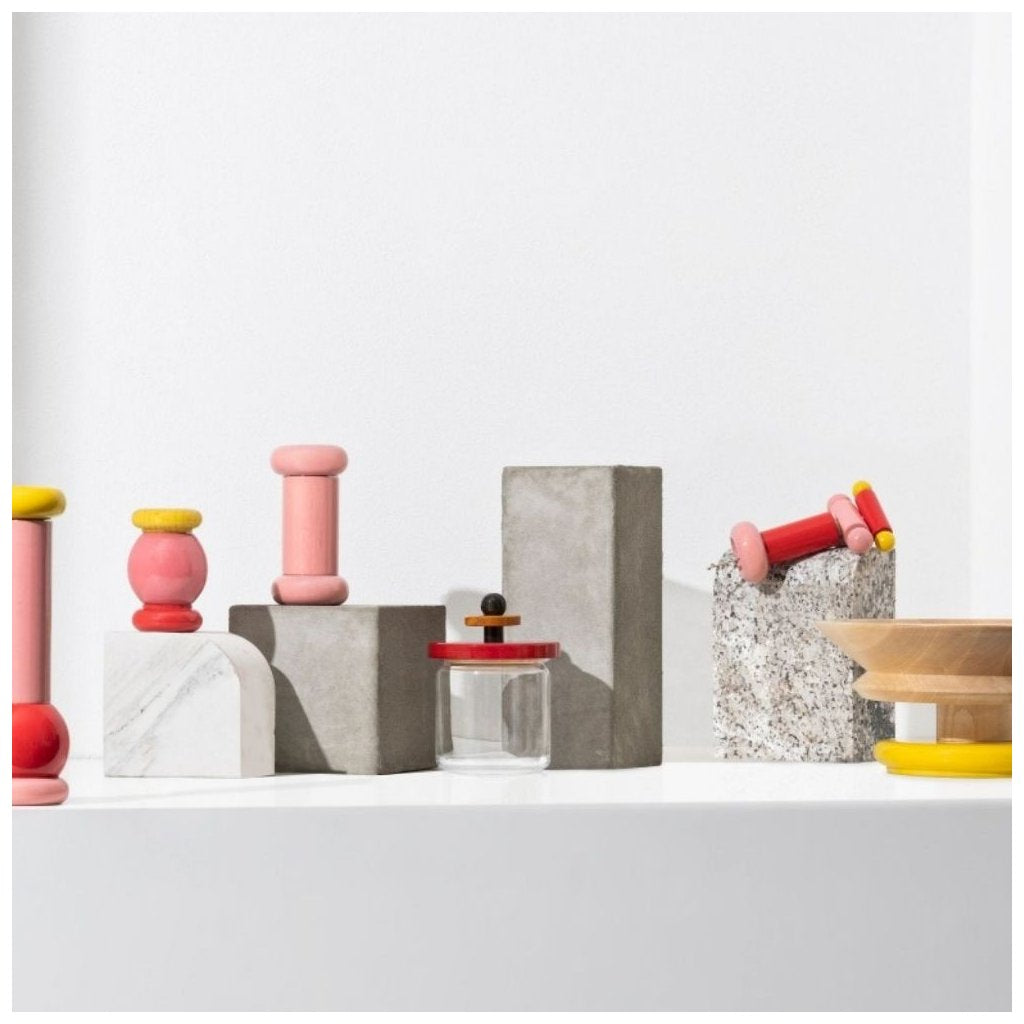 Alessi Köksförvaringsburk 100 COLLECTION, 750 ml, röd, glas