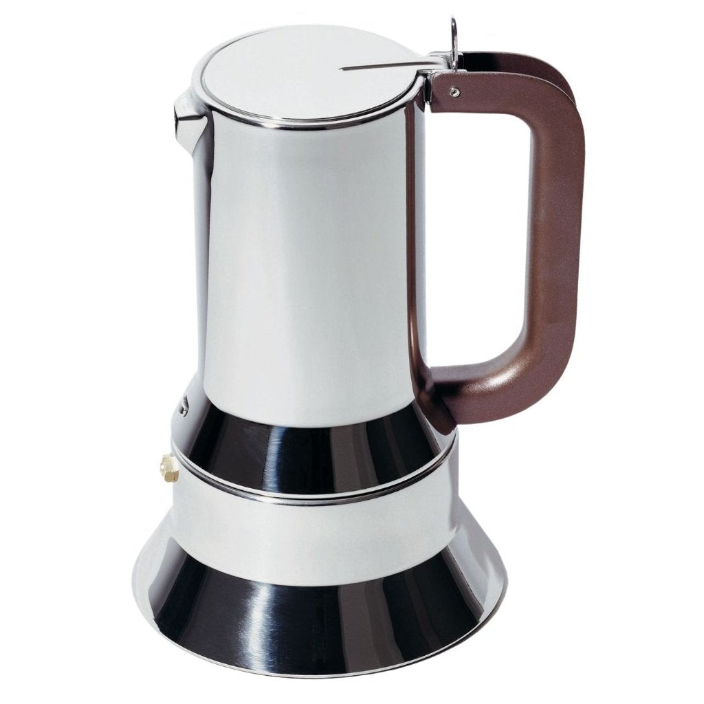 Alessi Espressobryggare för spishäll 9090, 500 ml, brunt handtag