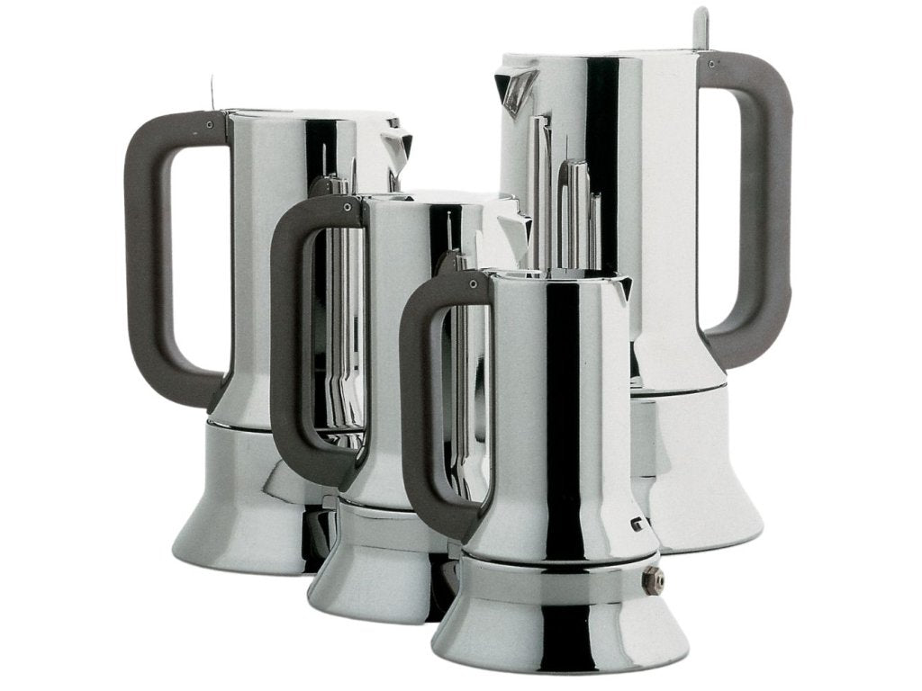 Alessi Espressobryggare för spishäll 9090, 500 ml, brunt handtag