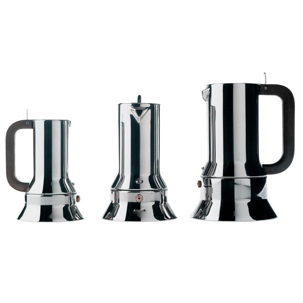 Alessi Espressobryggare för spishäll 9090, 500 ml, brunt handtag