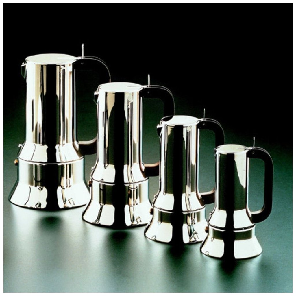 Alessi Espressobryggare för spishäll 9090, 500 ml, brunt handtag