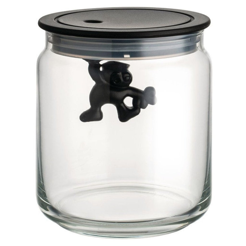 Alessi Köksförvaringsburk GIANNI 700 ml, svart lock