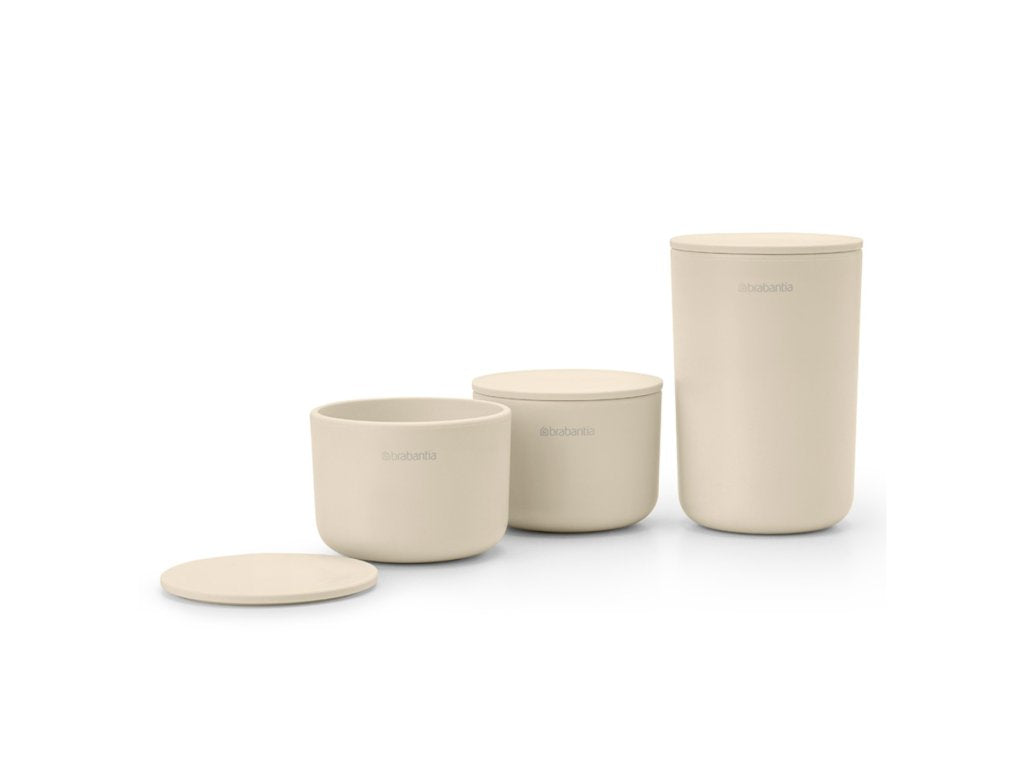 Brabantia Badrumsförvaring set RENEW 3 st, mjuk beige