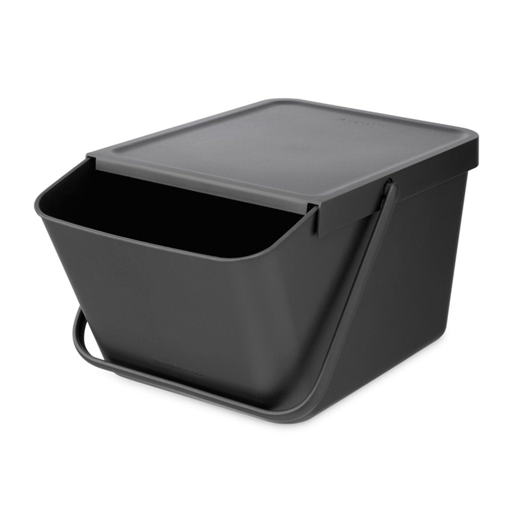 Brabantia Avfallskärl SORT & GO 20 l, stapelbar, grå