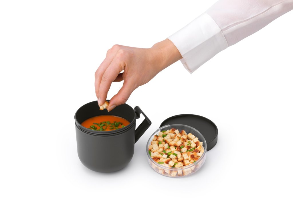Brabantia Lunchburk MAKE & TAKE 600 ml, mörkgrå