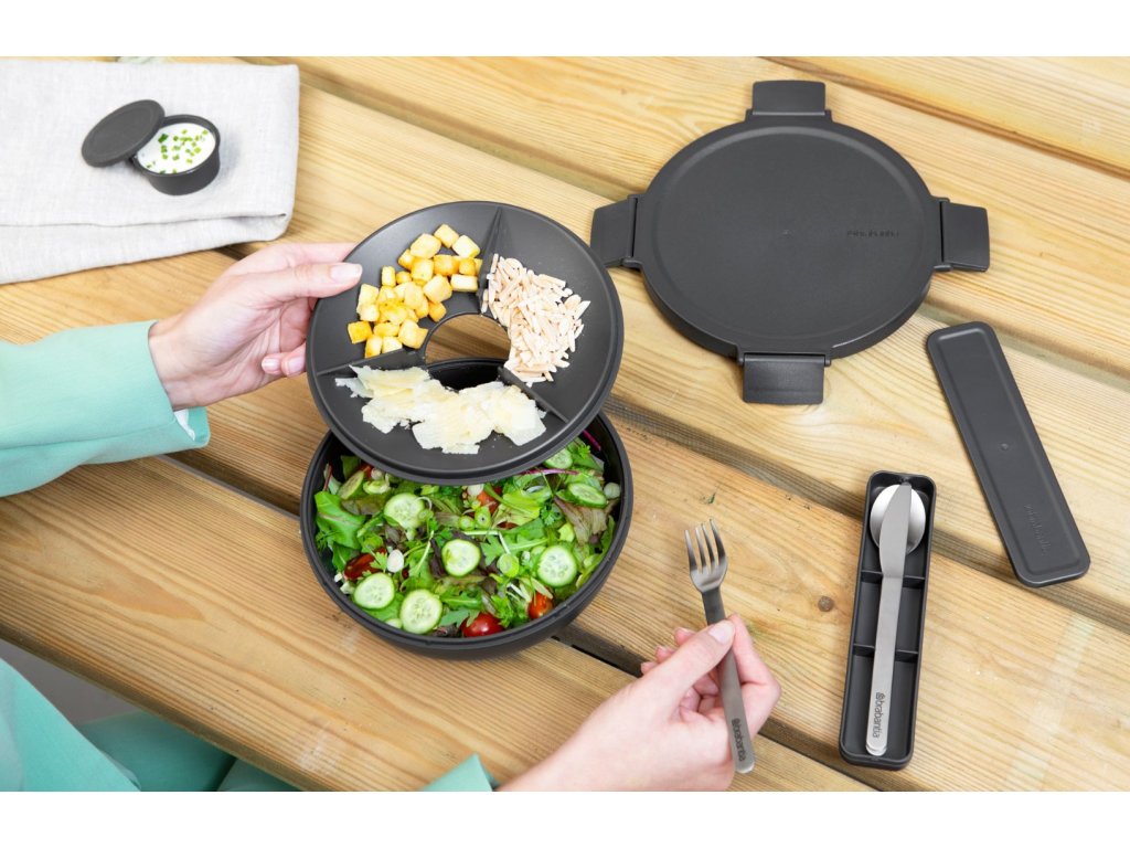 Brabantia Lunchskål MAKE & TAKE 1,3 l, mörkgrå