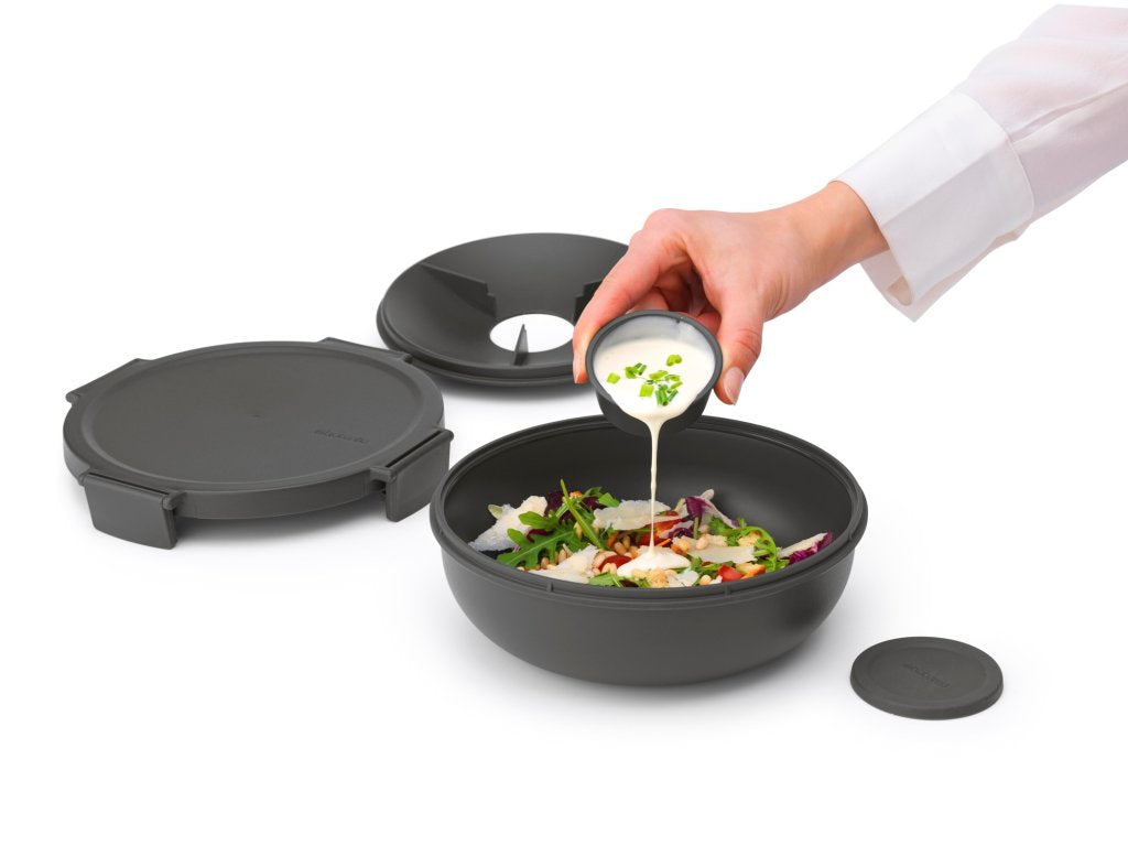 Brabantia Lunchskål MAKE & TAKE 1,3 l, mörkgrå