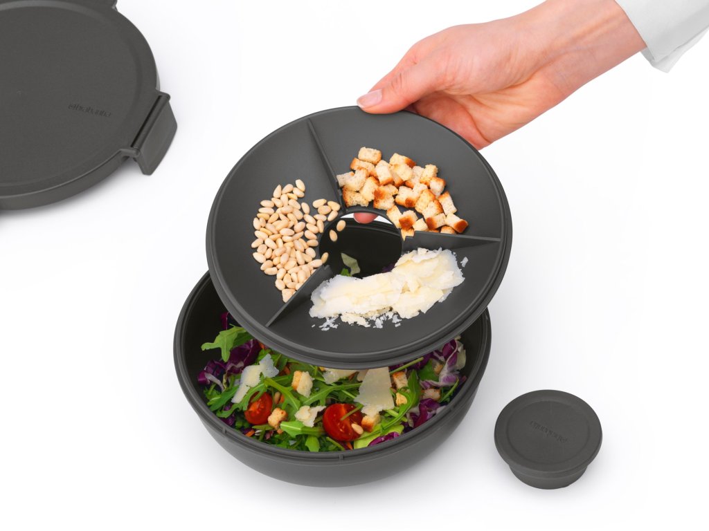 Brabantia Lunchskål MAKE & TAKE 1,3 l, mörkgrå